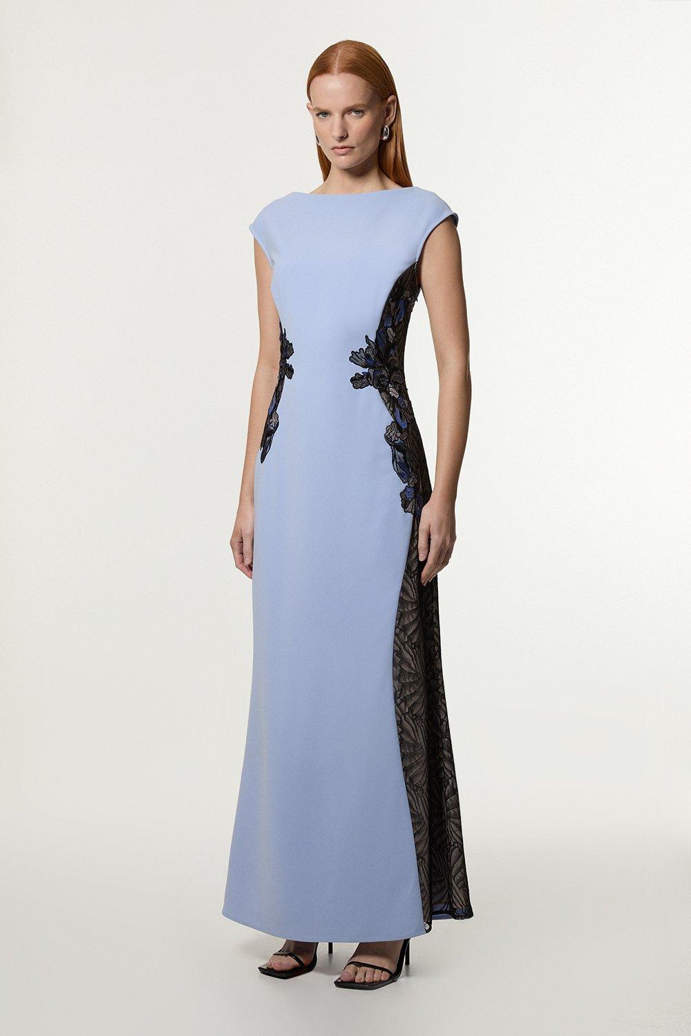 Lydia Millen Petite Metallic Feather Ruffle Woven Maxi Dress Lydia Millen Petite Metallic Feather Ruffle Woven Maxi Dress